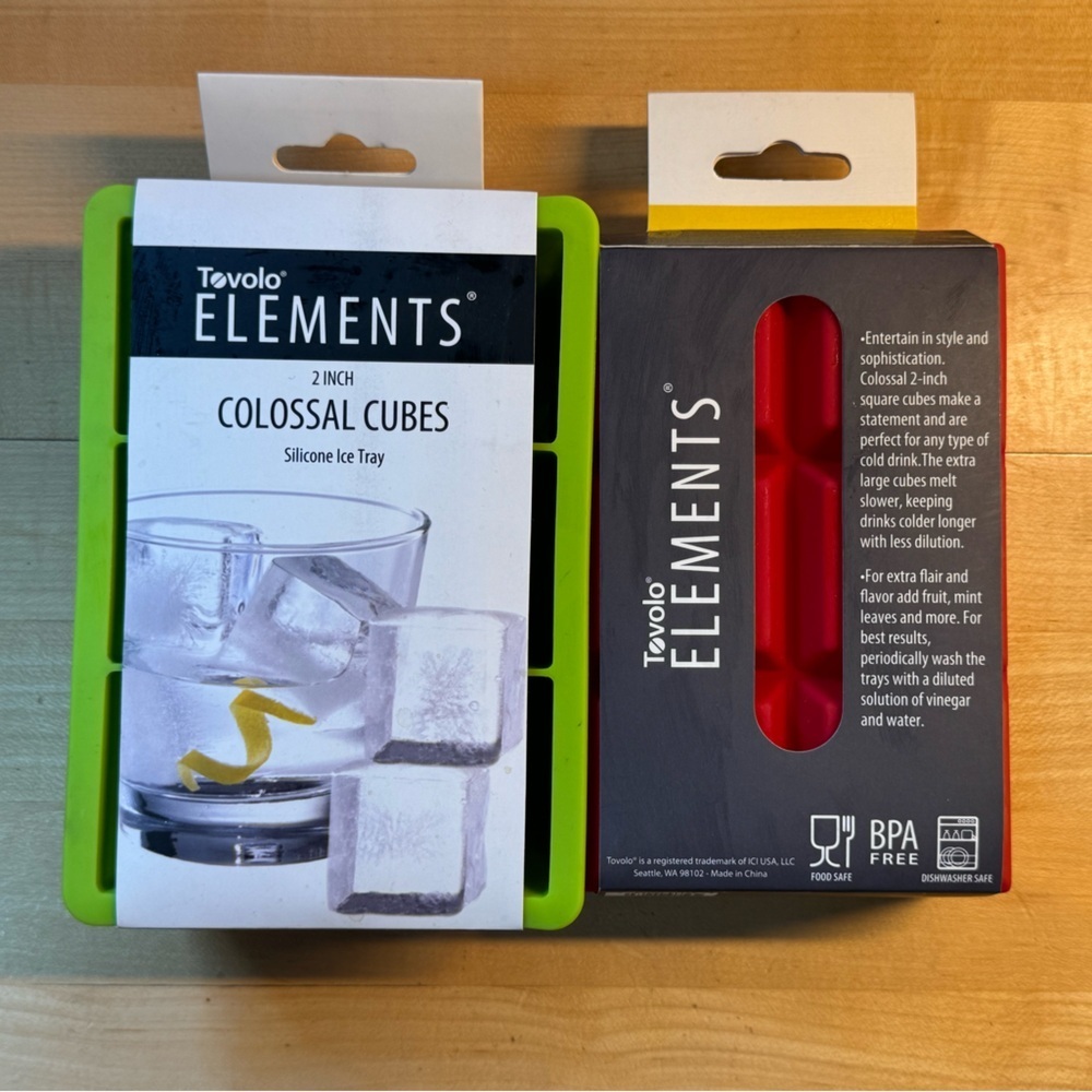 Tovolo Elements set of 2 - 2” silicone ice cube trays